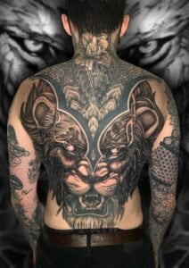 oroszlán tetoválás