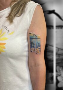 Balaton parti emlék tetoválás Budzsáklia Gábortól